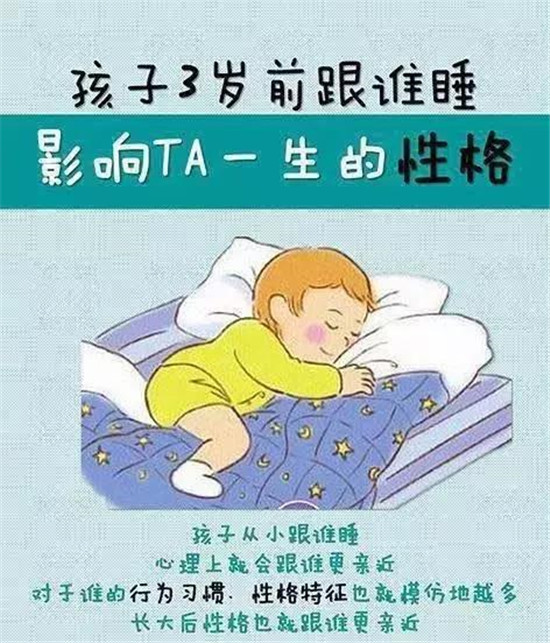 NYC大连印象城早教中心：一张图看懂孩子应该跟谁睡？