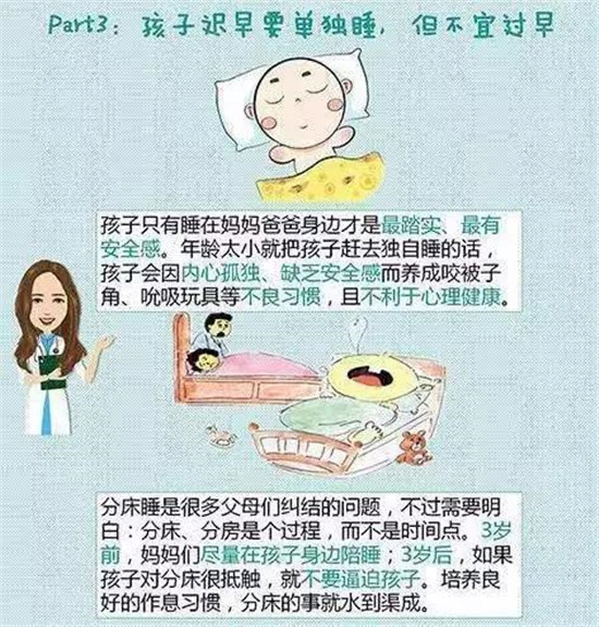 NYC大连印象城早教中心：一张图看懂孩子应该跟谁睡？