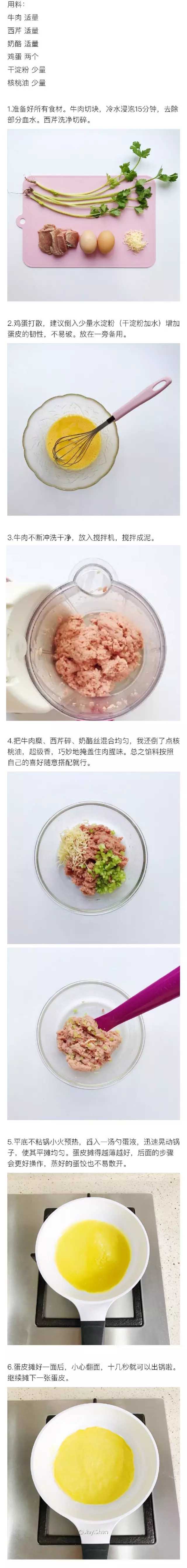 NYC抚顺早教中心宝宝辅食迷你西芹牛肉蛋饺